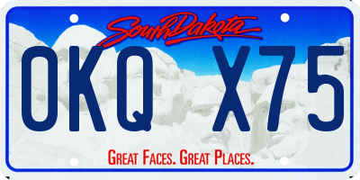 SD license plate 0KQX75