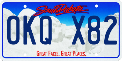 SD license plate 0KQX82