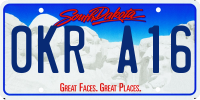 SD license plate 0KRA16