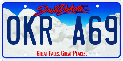 SD license plate 0KRA69