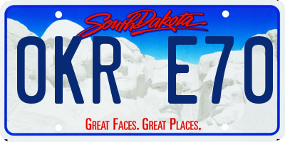 SD license plate 0KRE70