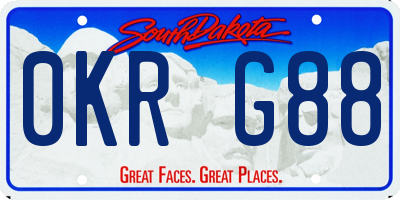 SD license plate 0KRG88