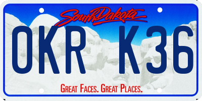 SD license plate 0KRK36