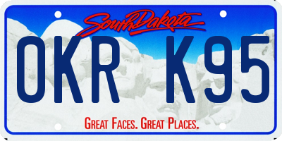 SD license plate 0KRK95