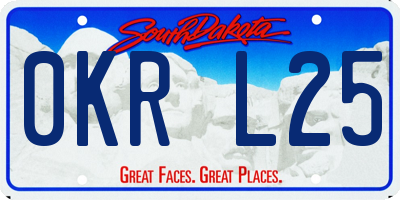 SD license plate 0KRL25