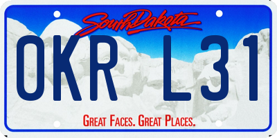 SD license plate 0KRL31