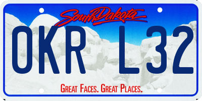 SD license plate 0KRL32