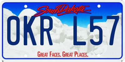 SD license plate 0KRL57