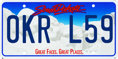 SD license plate 0KRL59