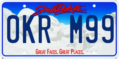 SD license plate 0KRM99