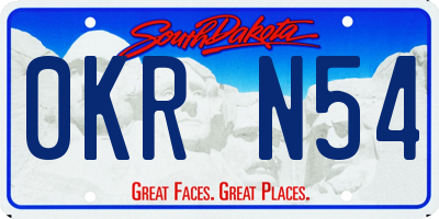 SD license plate 0KRN54
