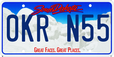 SD license plate 0KRN55