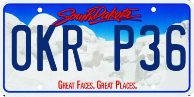 SD license plate 0KRP36