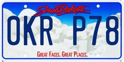 SD license plate 0KRP78