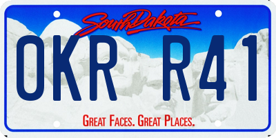 SD license plate 0KRR41