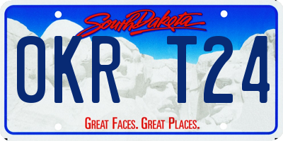 SD license plate 0KRT24