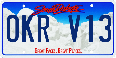 SD license plate 0KRV13
