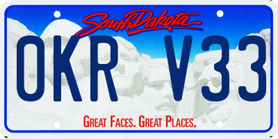 SD license plate 0KRV33
