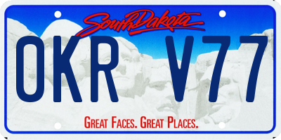 SD license plate 0KRV77