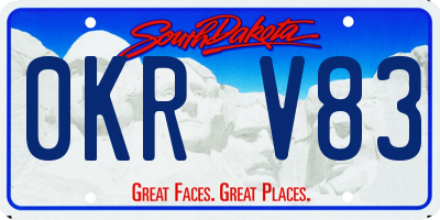 SD license plate 0KRV83