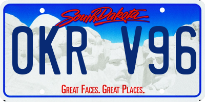 SD license plate 0KRV96
