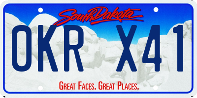 SD license plate 0KRX41