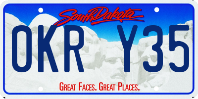 SD license plate 0KRY35