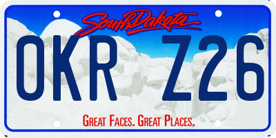 SD license plate 0KRZ26