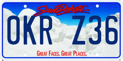 SD license plate 0KRZ36