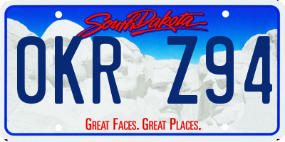 SD license plate 0KRZ94