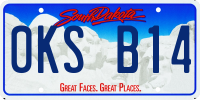 SD license plate 0KSB14