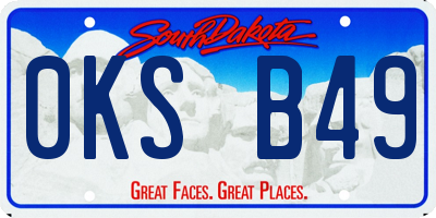 SD license plate 0KSB49