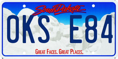 SD license plate 0KSE84