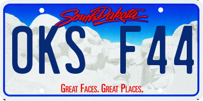 SD license plate 0KSF44
