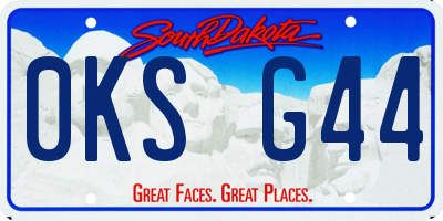 SD license plate 0KSG44