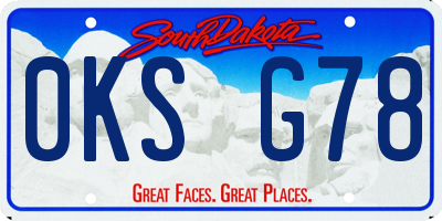 SD license plate 0KSG78