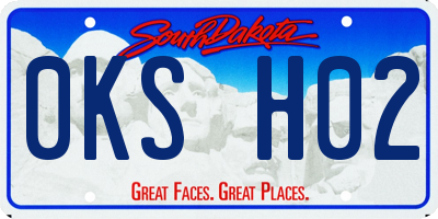 SD license plate 0KSH02