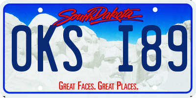 SD license plate 0KSI89