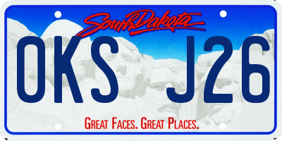 SD license plate 0KSJ26