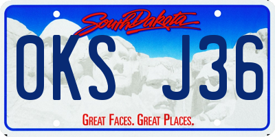 SD license plate 0KSJ36