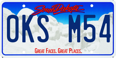 SD license plate 0KSM54