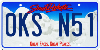 SD license plate 0KSN51