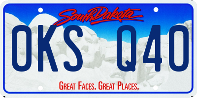 SD license plate 0KSQ40