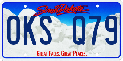 SD license plate 0KSQ79
