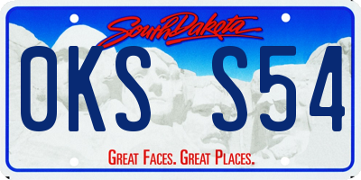 SD license plate 0KSS54