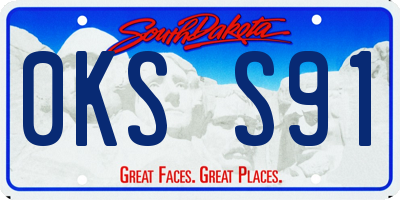 SD license plate 0KSS91