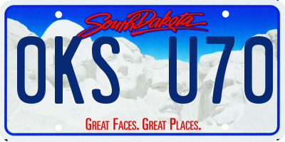 SD license plate 0KSU70
