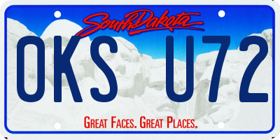 SD license plate 0KSU72