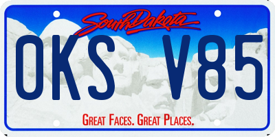 SD license plate 0KSV85