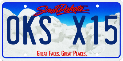 SD license plate 0KSX15